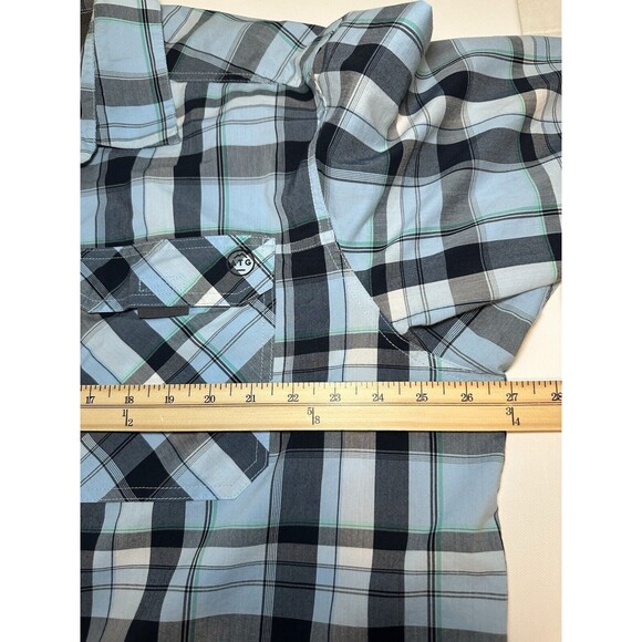 Wrangler ATG All Terrain Gear Utility Long Sleeve Blue‎ Plaid Shirt Men's XXL - Picture 12 of 12